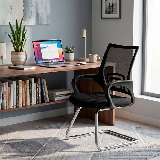 Silla para Visitas Red Top Mesh Negro
