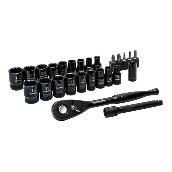 JUEGO DE DADOS ACERO HUSKY 26 PIEZAS