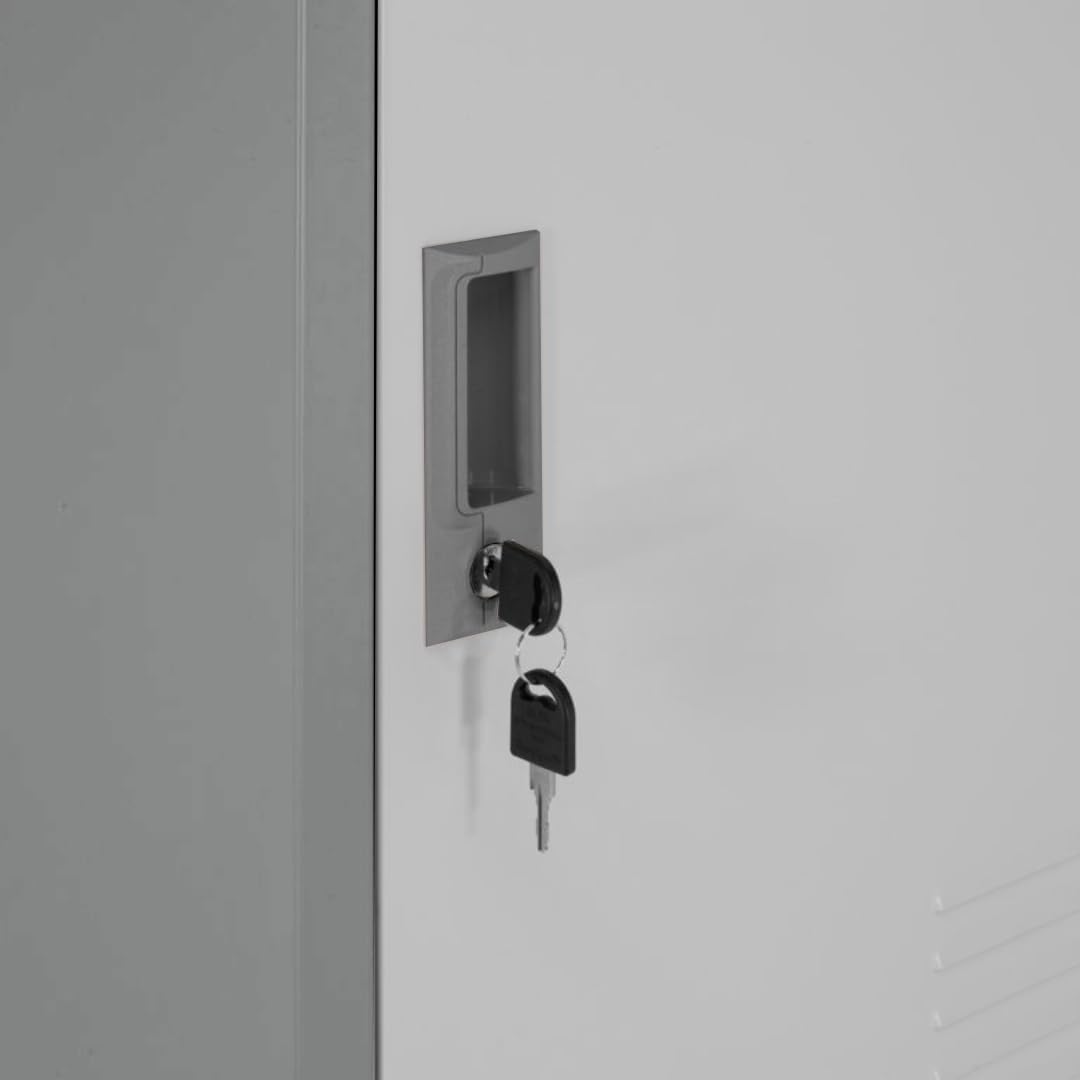 EKE Locker Metalico 185 X 38 X 45 Grande Almacenamiento Resistente Lockers Casilleros de Metal con Llave para Oficina Es