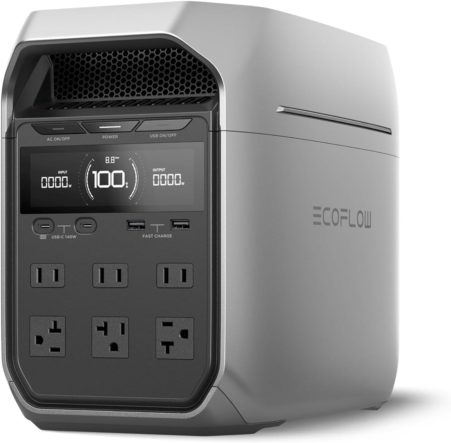 EF ECOFLOW - Generador solar DELTA 3 Plus con panel solar biifacial de 220 W, entrada solar de 1000 W, batería LFP (LiFe