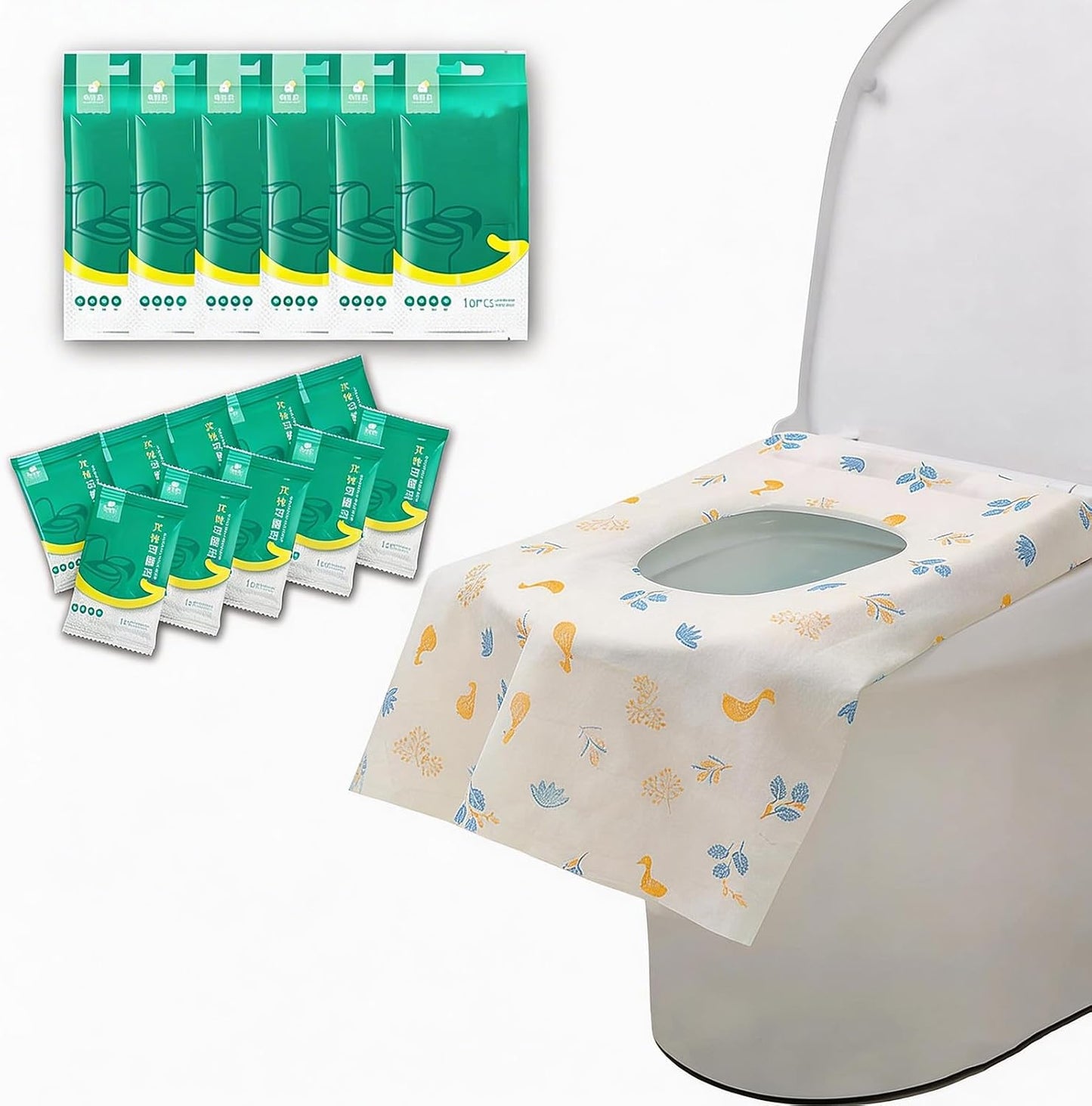 Desechables para Asiento Inodoro,Protector WC Desechable Impermeables Unidades Empaquetadas Individualmente Fundas WC Ta