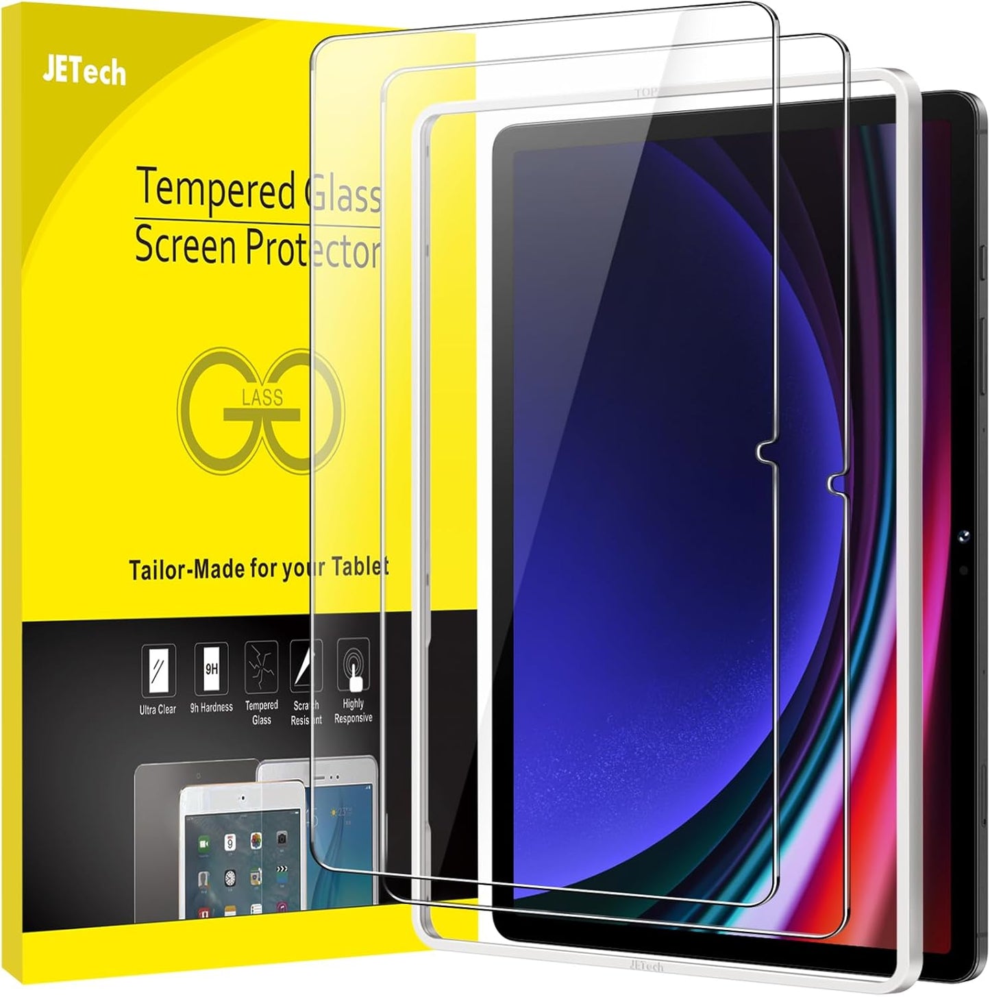 JETech Protector Pantalla para Samsung Galaxy Tab A8 (10.5 Pulgadas, Modelo 2021, SM-X200/X205/X207), Mica Cristal Vidri