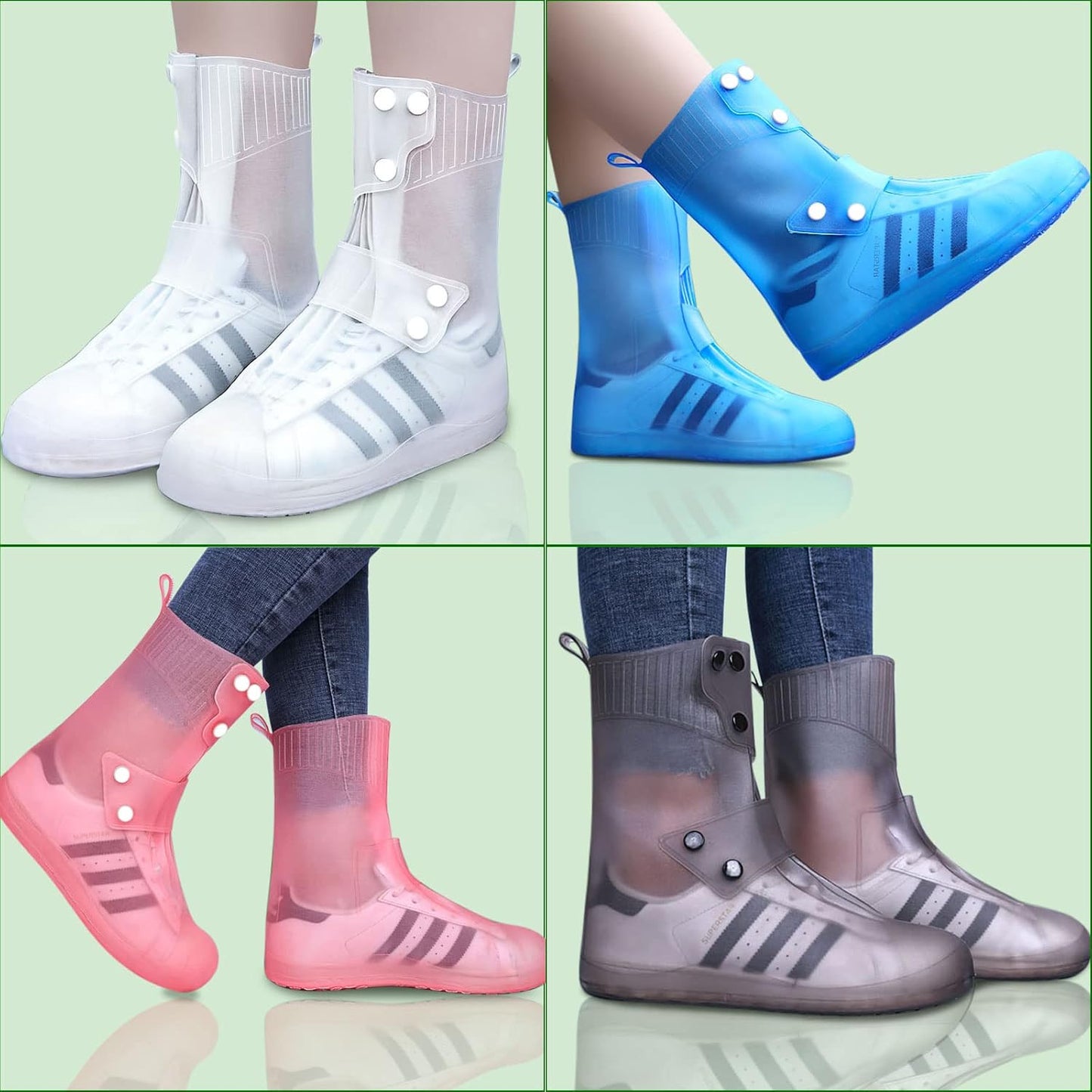 Cubrezapatos Impermeable, Viaje Antideslizante Plegabl de Reutilizable, Barro Ducha de Lluvia Contramedida de Lluvia Apl