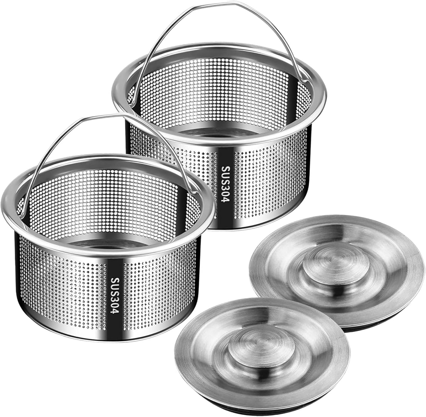 Coladores para Fregadero de Cocina, 2 Coladores De Drenaje Malla De Borde Ancho Filtro, Drenaje para Fregadero de Acero