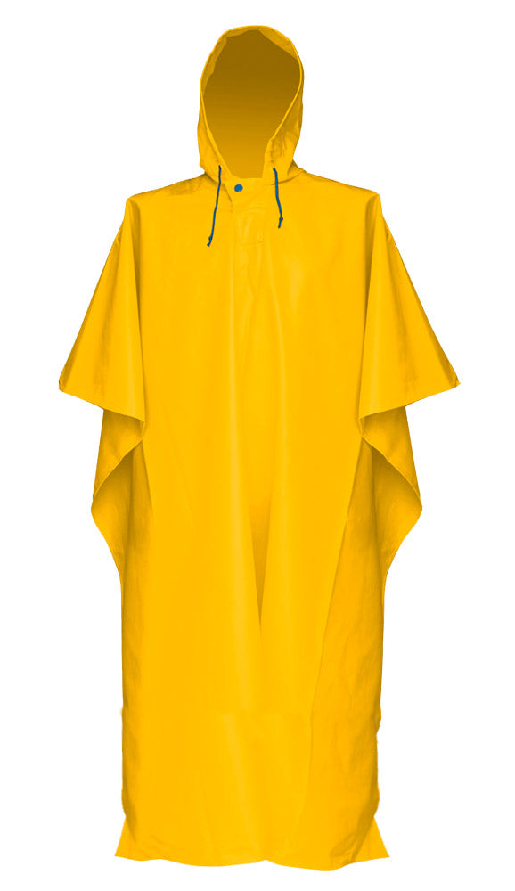 Impermeable tipo capamanga amarilla larga