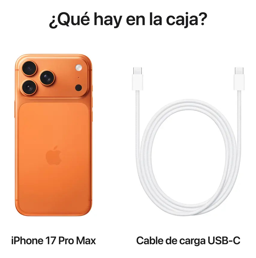 Apple iPhone 17 Pro Max (256 GB) - Naranja cósmico - Sólo eSIM - Distribuidor Autorizado