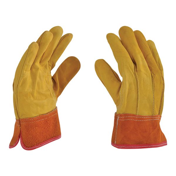 Guante Operador piel de Res puño de carnaza