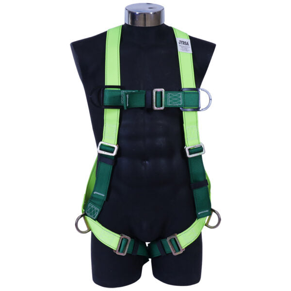 Arnés de trabajo con anillo «D» en la espalda línea verde