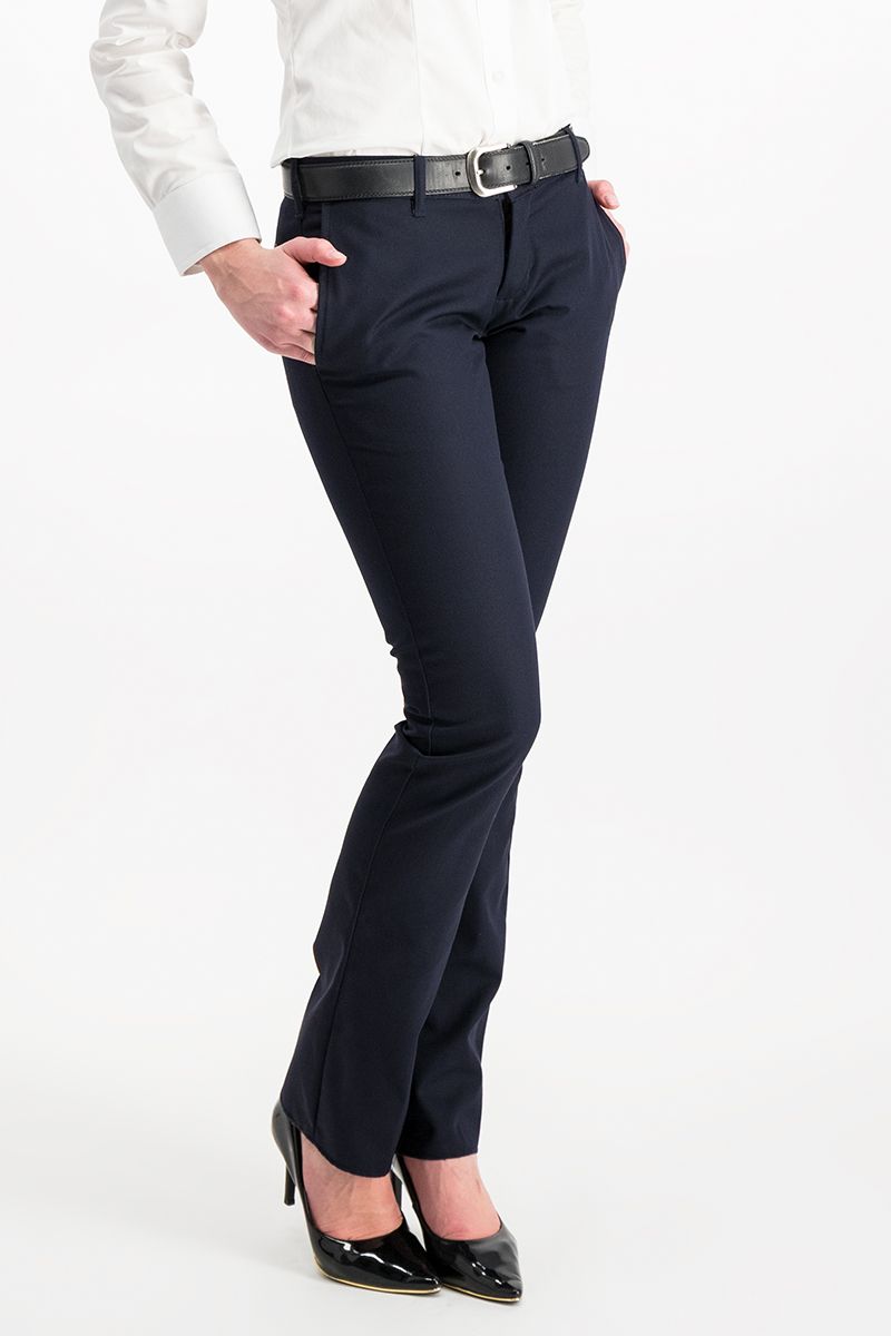 PANTALON DE GABARDINA CORTE RECTO IMPORTACION KAKI OBSCURO DAMA