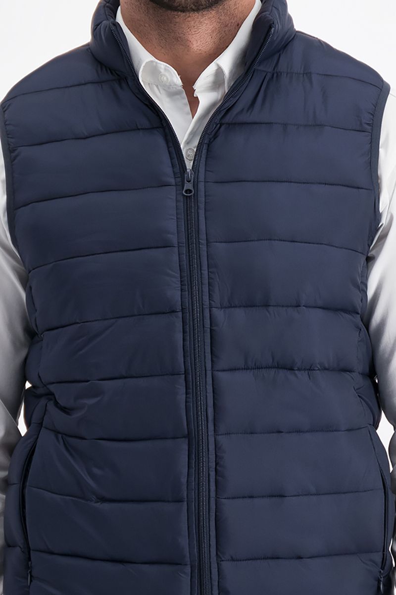 CHALECO CASUAL PLASTIFICADO AZUL MARINO CABALLERO