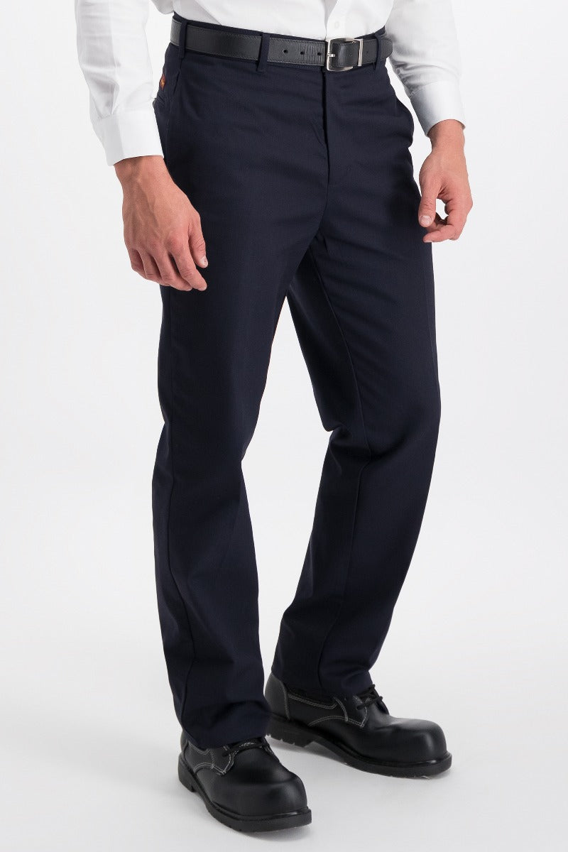 PANTALON DE GABARDINA CORTE RECTO IMPORTACION AZUL MARINO CABALLERO