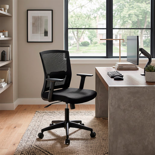 Silla Ejecutiva Sky Chair Kan Gerente Elite Descansa Brazos Ajustables Malla Negra