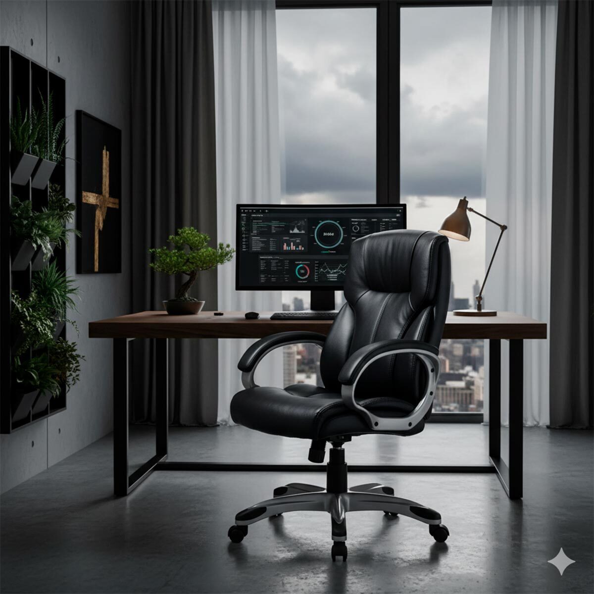 Silla Ejecutiva Ergonómica 4Tune PVC Negro