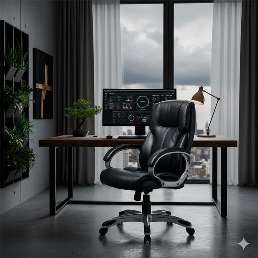 Silla Ejecutiva Ergonómica 4Tune PVC Negro