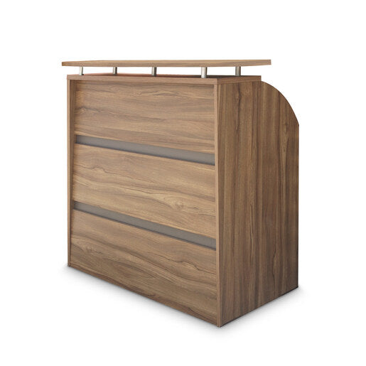 Mesa de Recepción Skanor Nogal Veta Clara
