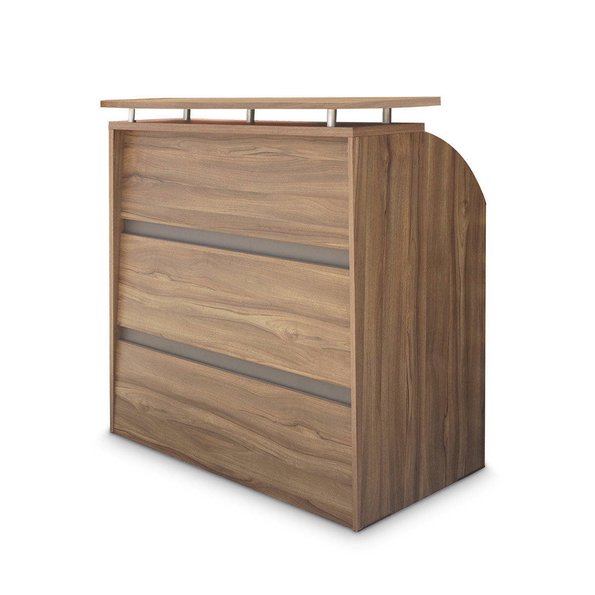 Mesa de Recepción Skanor Nogal Veta Clara