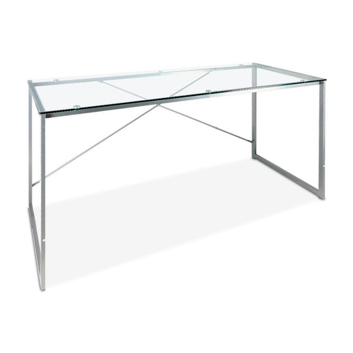 Escritorio Minimalista Sky Desk Vidrio Templado Gris