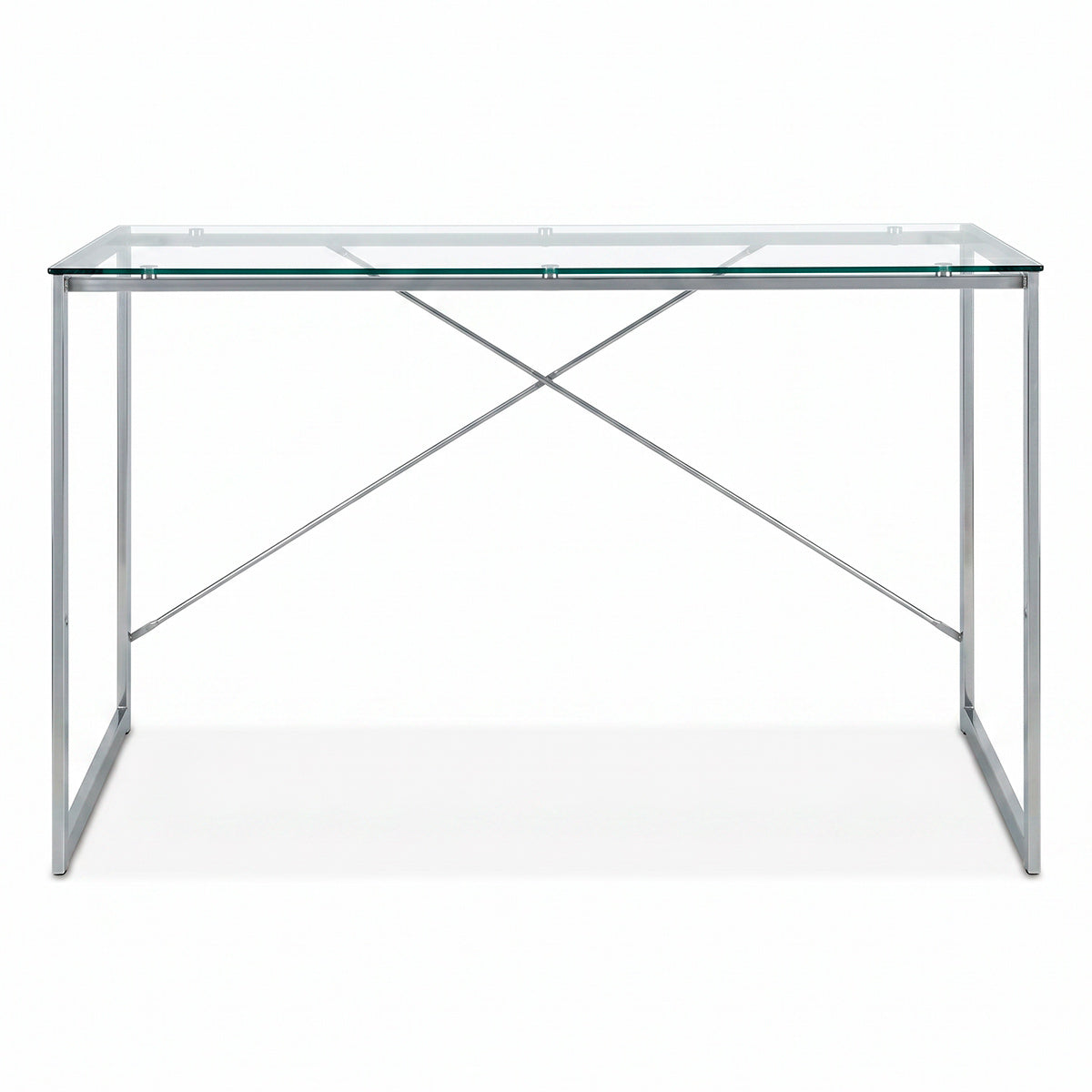 Escritorio Minimalista Sky Desk Vidrio Templado Gris