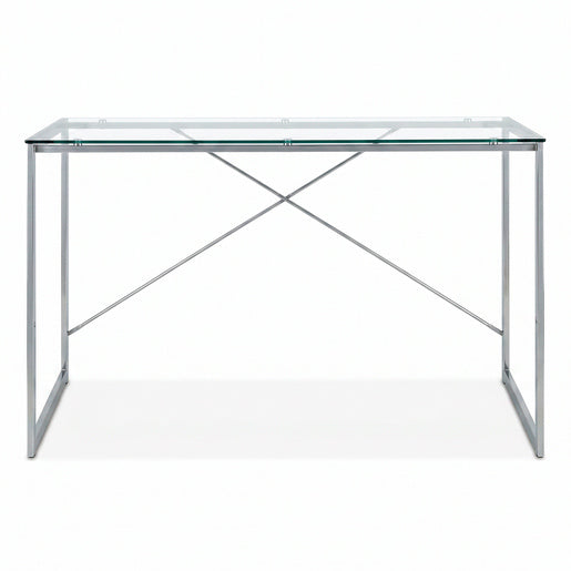 Escritorio Minimalista Sky Desk Vidrio Templado Gris