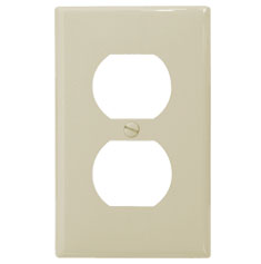 PLACAS PARA CONTACTO DÚPLEX PARA PARED DE PLÁSTICO MARFIL 10 PIEZAS