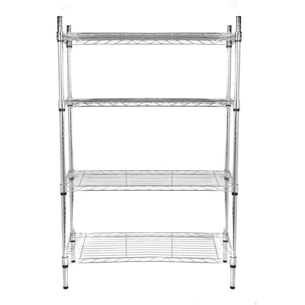ESTANTE METAL 4 NIVELES 635 KG DE CARGA 137 X 90.6 X 35.5 CM CROMADO