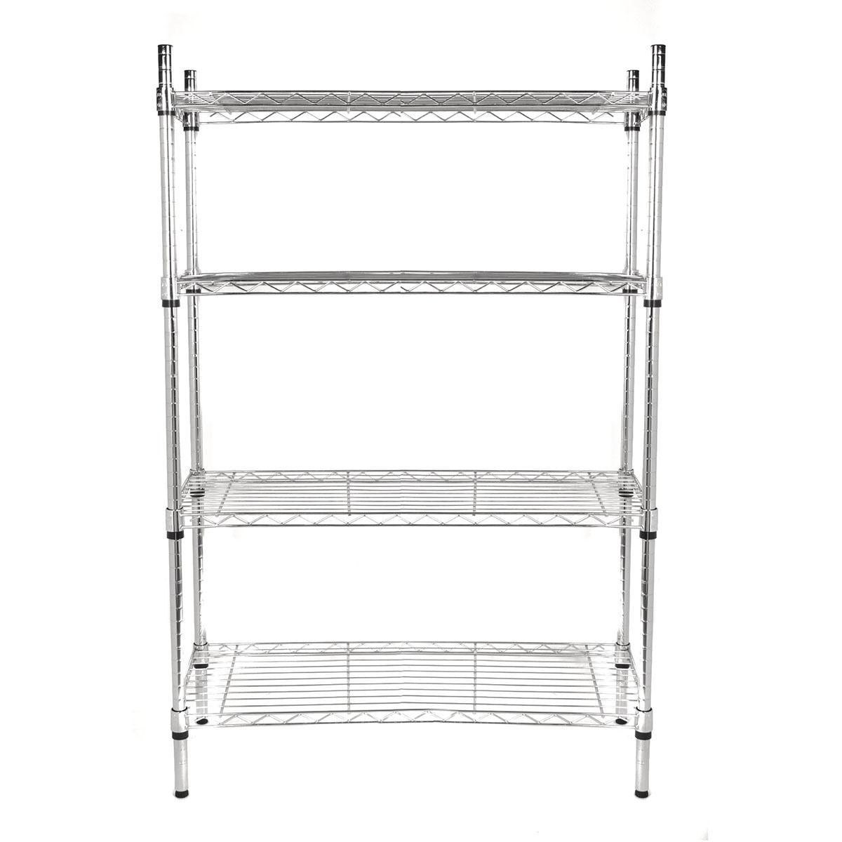 ESTANTE METAL 4 NIVELES 635 KG DE CARGA 137 X 90.6 X 35.5 CM CROMADO