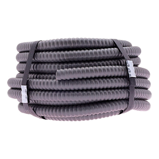ROLLO DE MANGUERA CONDUIT FLEXIBLE TIPO LIQUIDTIGHT DE 3/8 DE PULGADA 10 METROS GRIS