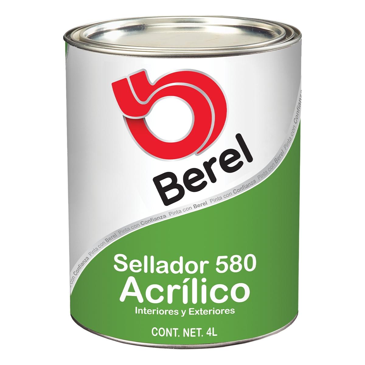 Sellador Berel 580 Acrilico Exterior/Interior 4L