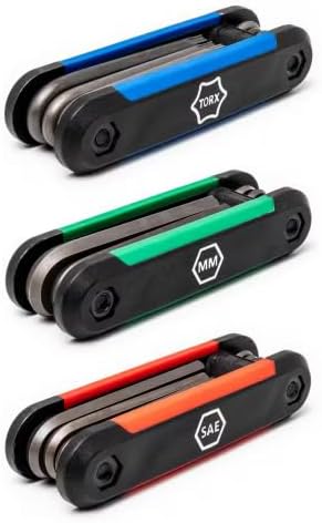 Juego de llaves hexagonales plegables SAE/métricas Husky con juego Torx adicional (3 piezas)