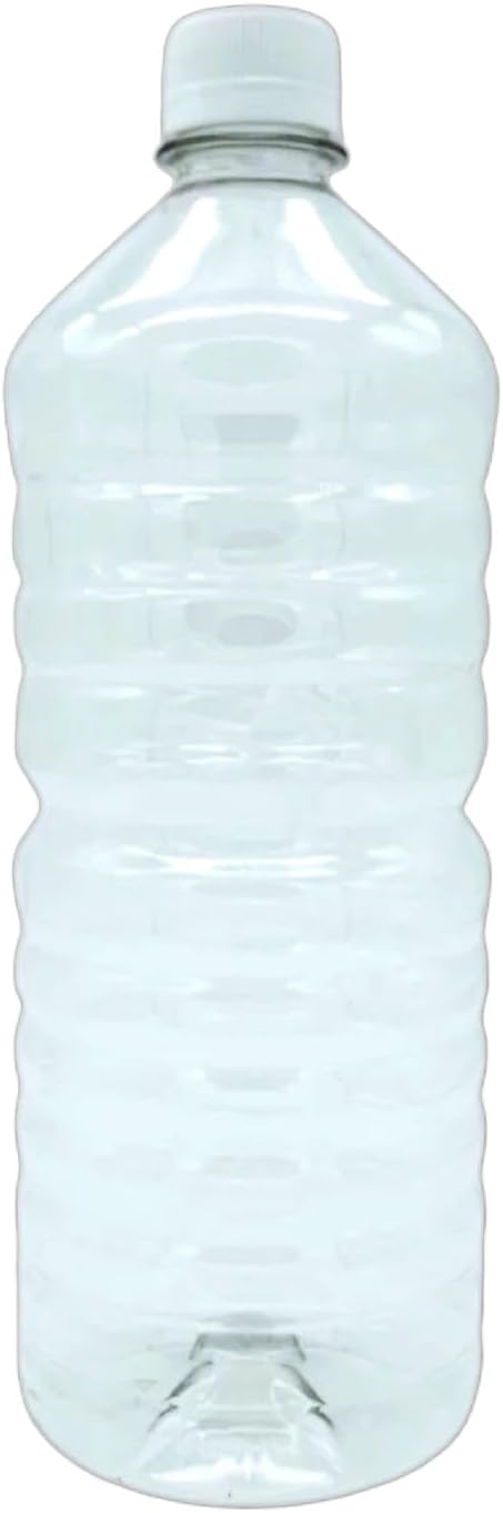 Envase Botella para Agua PET, Bebidas, 1 Litro, Tapa Inviolable con Cintillo de Seguridad, Libre de BPA, Transparente, G