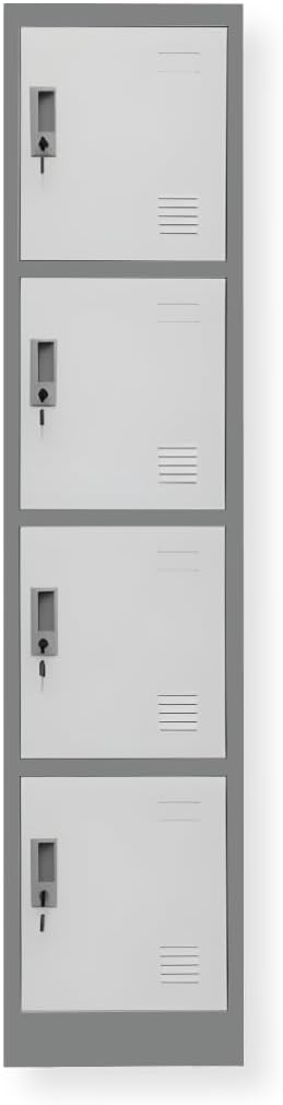 EKE Locker Metalico 185 X 38 X 45 Grande Almacenamiento Resistente Lockers Casilleros de Metal con Llave para Oficina Es