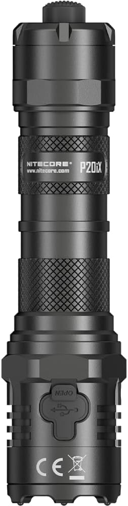 Nitecore P20iX 4000 Lumen USB-C Rechargeable Tactical Flashlight with LumenTac Battery Organizer
