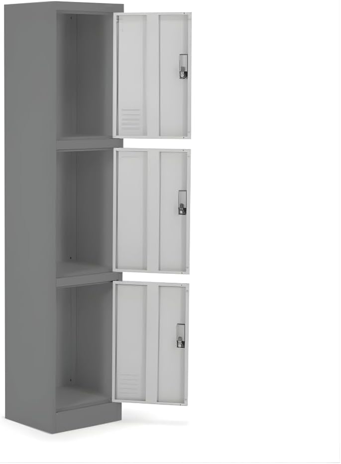 EKE Locker Metalico 185 X 38 X 45 Grande Almacenamiento Resistente Lockers Casilleros de Metal con Llave para Oficina Es