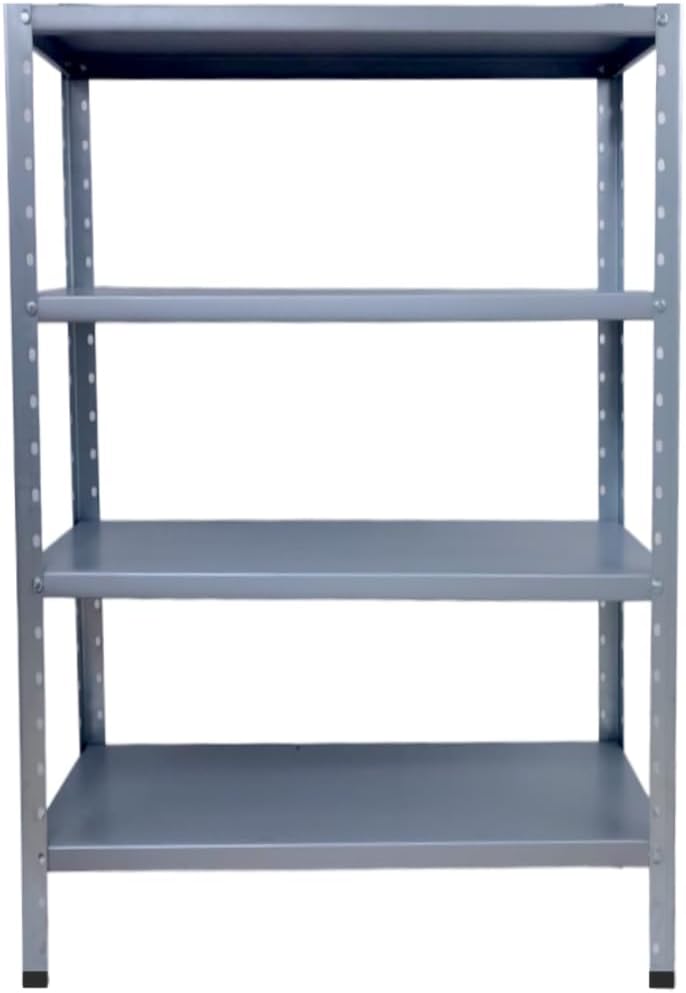 Anaquel Metálico de 4 Niveles 30×85×120 cm – Estante Resistente y Compacto para Almacén, Hogar, Oficina o Taller