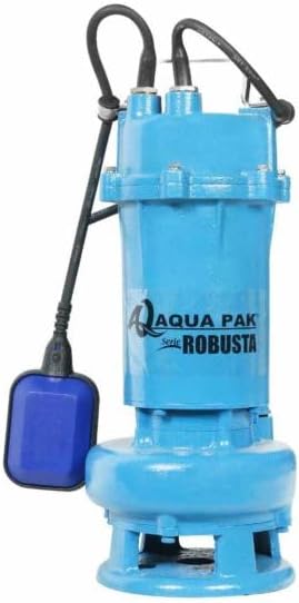Bomba Sumergible Aqua Pak Robusta P/lodos, aguas resuiduales y fosas sépticas. 1 Hp, 127V, 1 fase (ROBUSTA2/10/1127A).