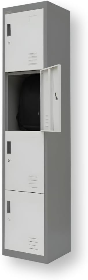 EKE Locker Metalico 185 X 38 X 45 Grande Almacenamiento Resistente Lockers Casilleros de Metal con Llave para Oficina Es