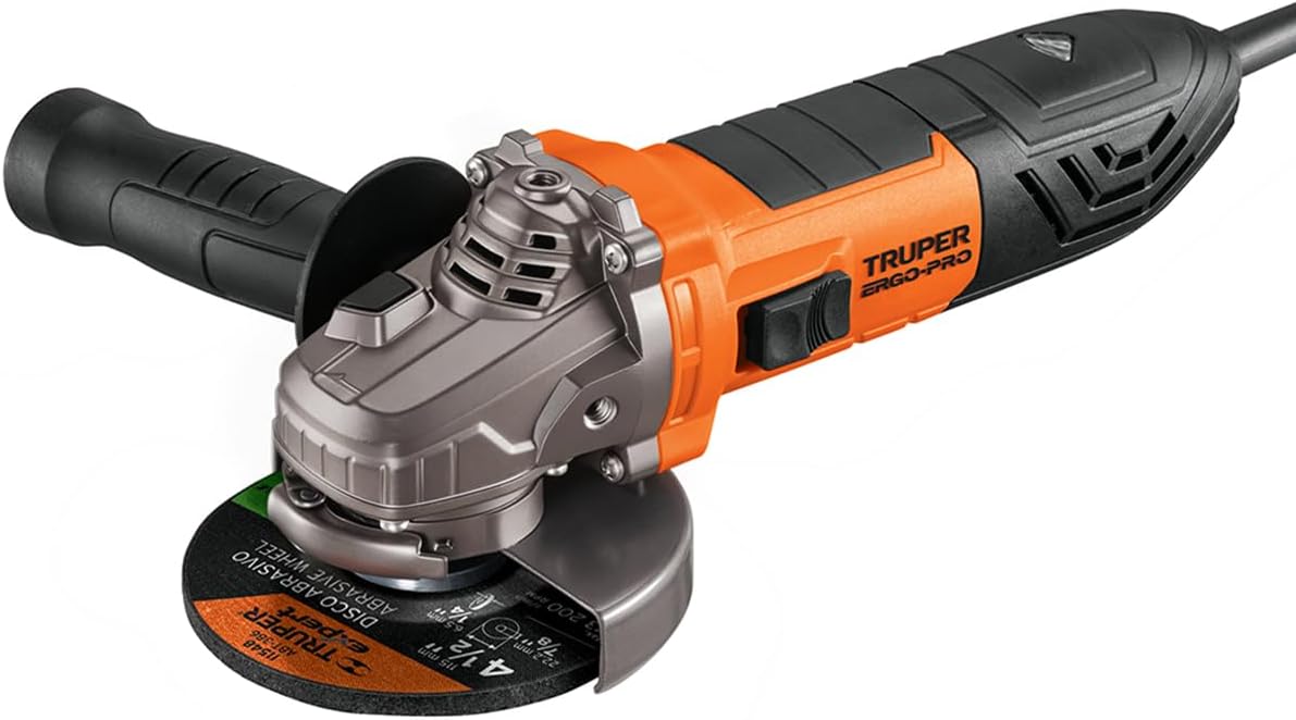 Truper ERGO-4580, Esmeriladora angular 4-1/2" 850 W, ERGO-PRO
