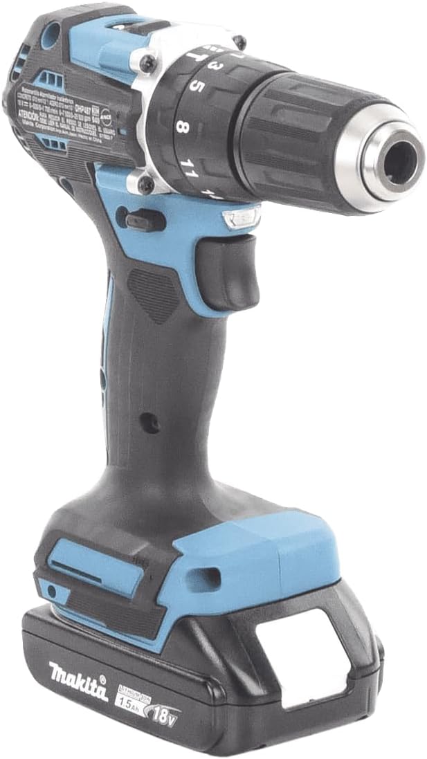 Makita Rotomartillo, taladro, atornillador, con broquero ½” inalambrico 18v. 2 velocidades. DHP487SYX2