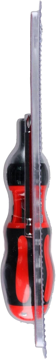 Urrea 9308L Destornillador con mango bimaterial de matraca con puntas largas intercambiables 7 en 1