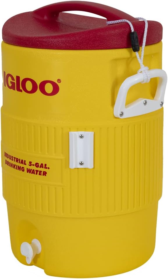 IGLOO Termo, Capacidad DE 5 GAL (18,92 L), Serie 400, Amarillo, Blanco, Rojo, Blanco IG7003