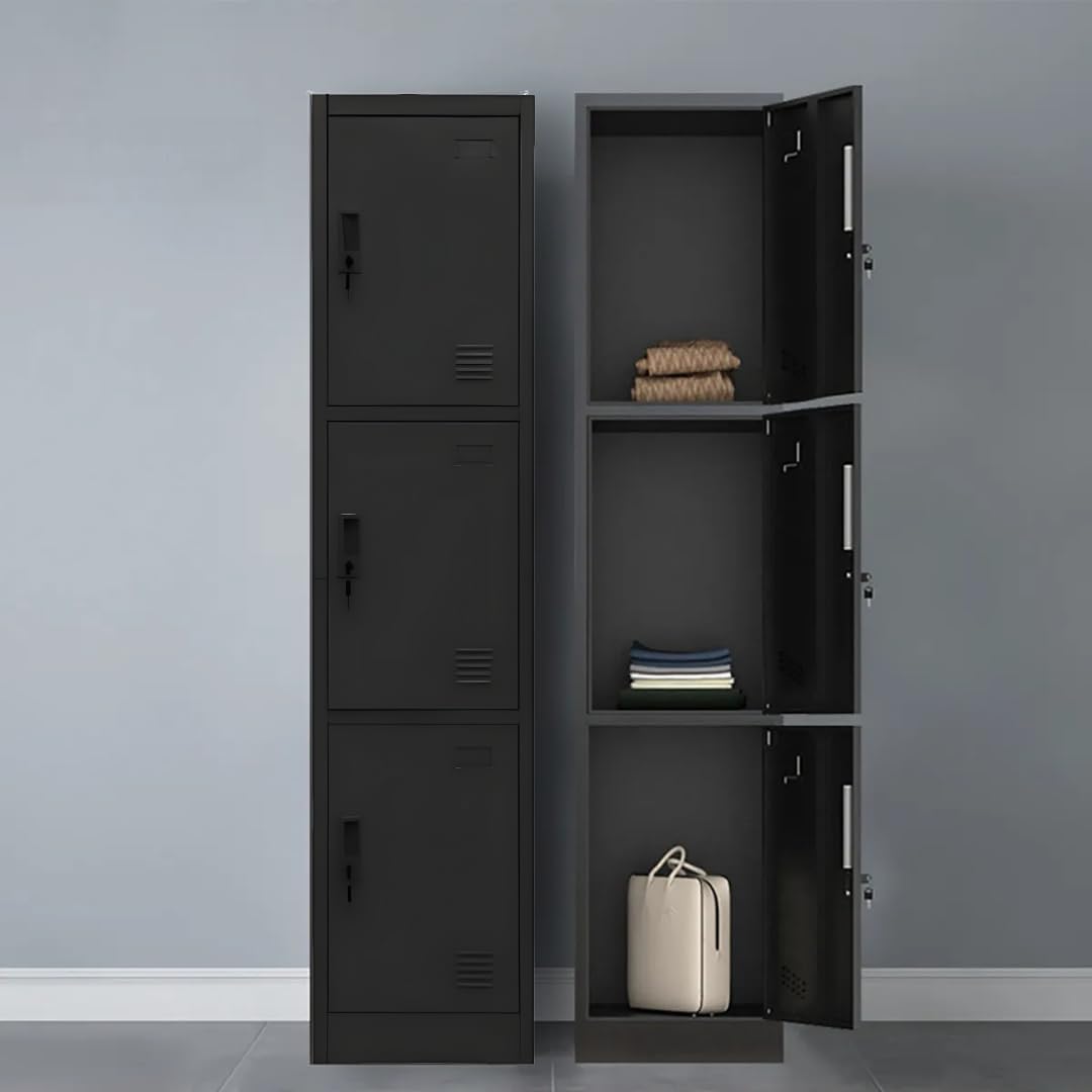 EKE Locker Metalico 185 X 38 X 45 Grande Almacenamiento Resistente Lockers Casilleros de Metal con Llave para Oficina Es