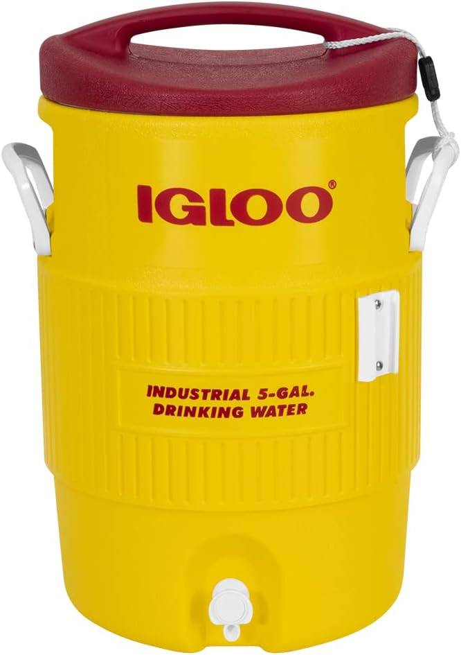 IGLOO Termo, Capacidad DE 5 GAL (18,92 L), Serie 400, Amarillo, Blanco, Rojo, Blanco IG7003