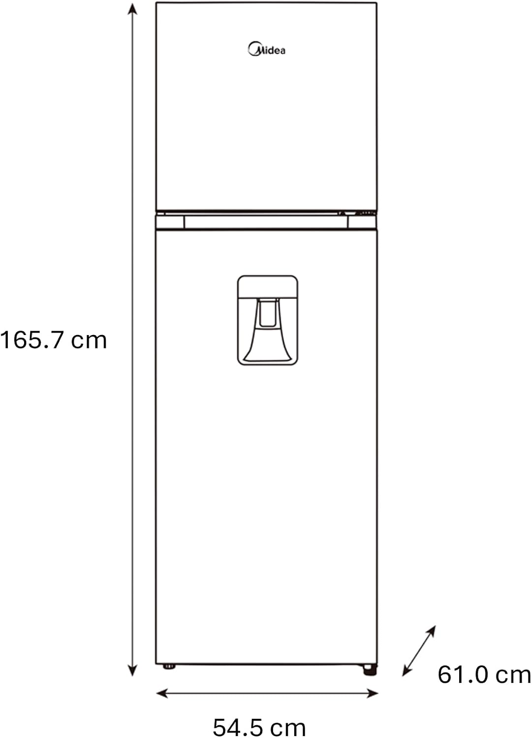 Refrigerador Midea Black 10 Pies Cúbicos; MDRT385MTM28WD, Inverter Quattro