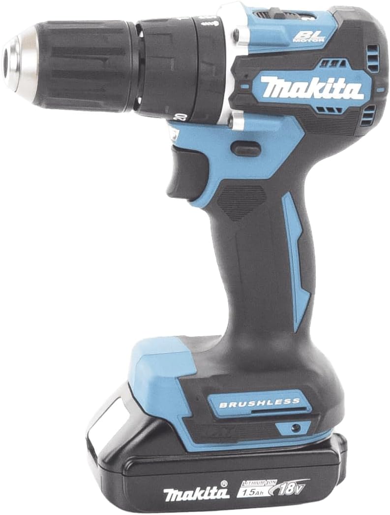 Makita Rotomartillo, taladro, atornillador, con broquero ½” inalambrico 18v. 2 velocidades. DHP487SYX2