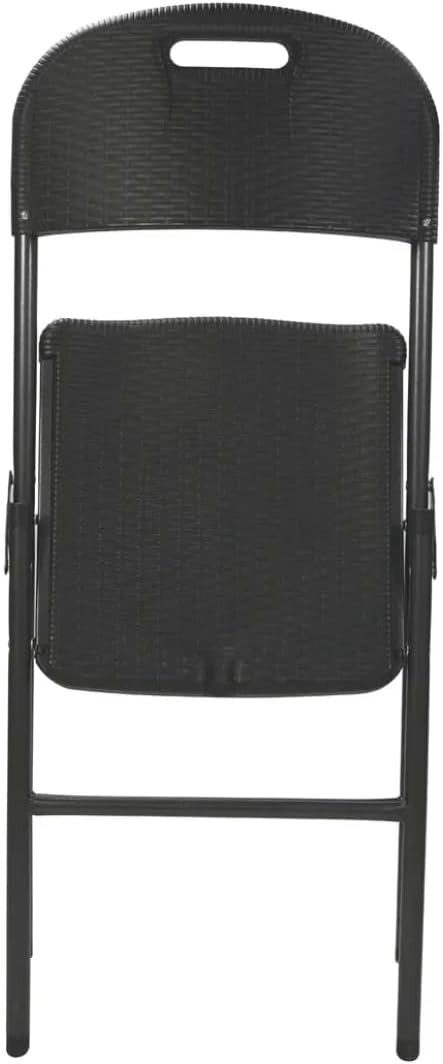 Silla Plegable Diseño Simil Ratán Negro