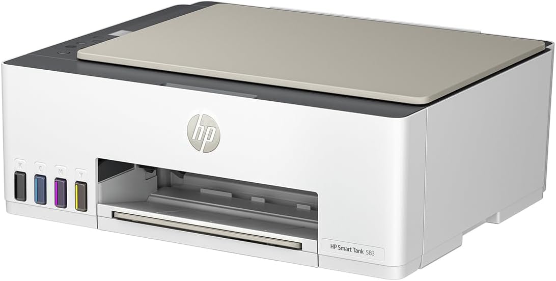HP Impresora Multifuncional Smart Tank 583, Todo-en-Uno, Tanque de Tinta, WiFi, USB, Bluetooth, Smart, AirPrint, Impresi