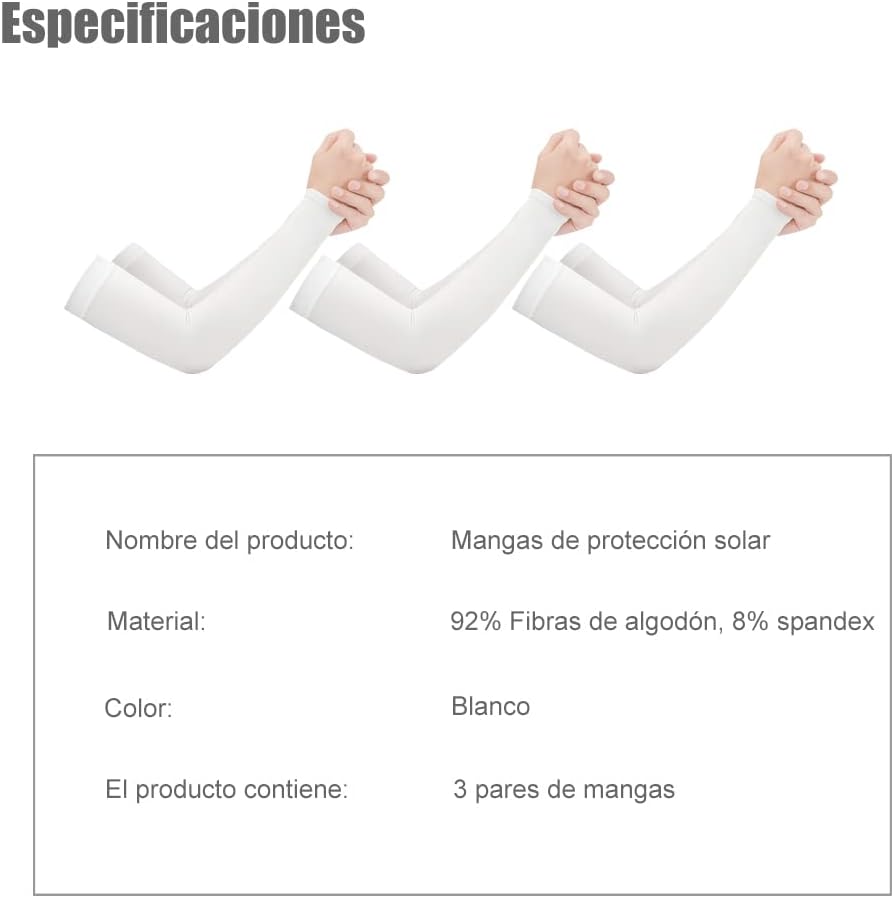 Manga Protectora para Brazo, Mangas de protección UV, Protección Larga Cubierta de Golf Ciclismo Corriendo Pesca Conducc