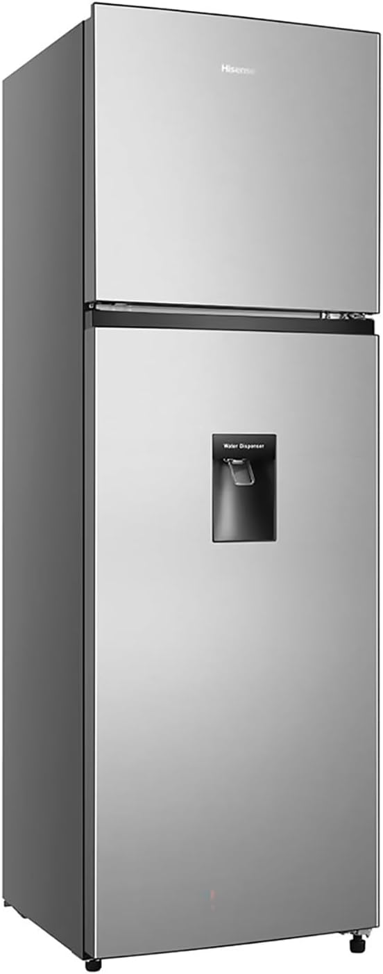 Hisense RT90N6WKX2-Refrigerador Top mount, 9 pies cúbicos con Dispensador de Agua, No Frost, Multi Air Flow, 55x56x168cm