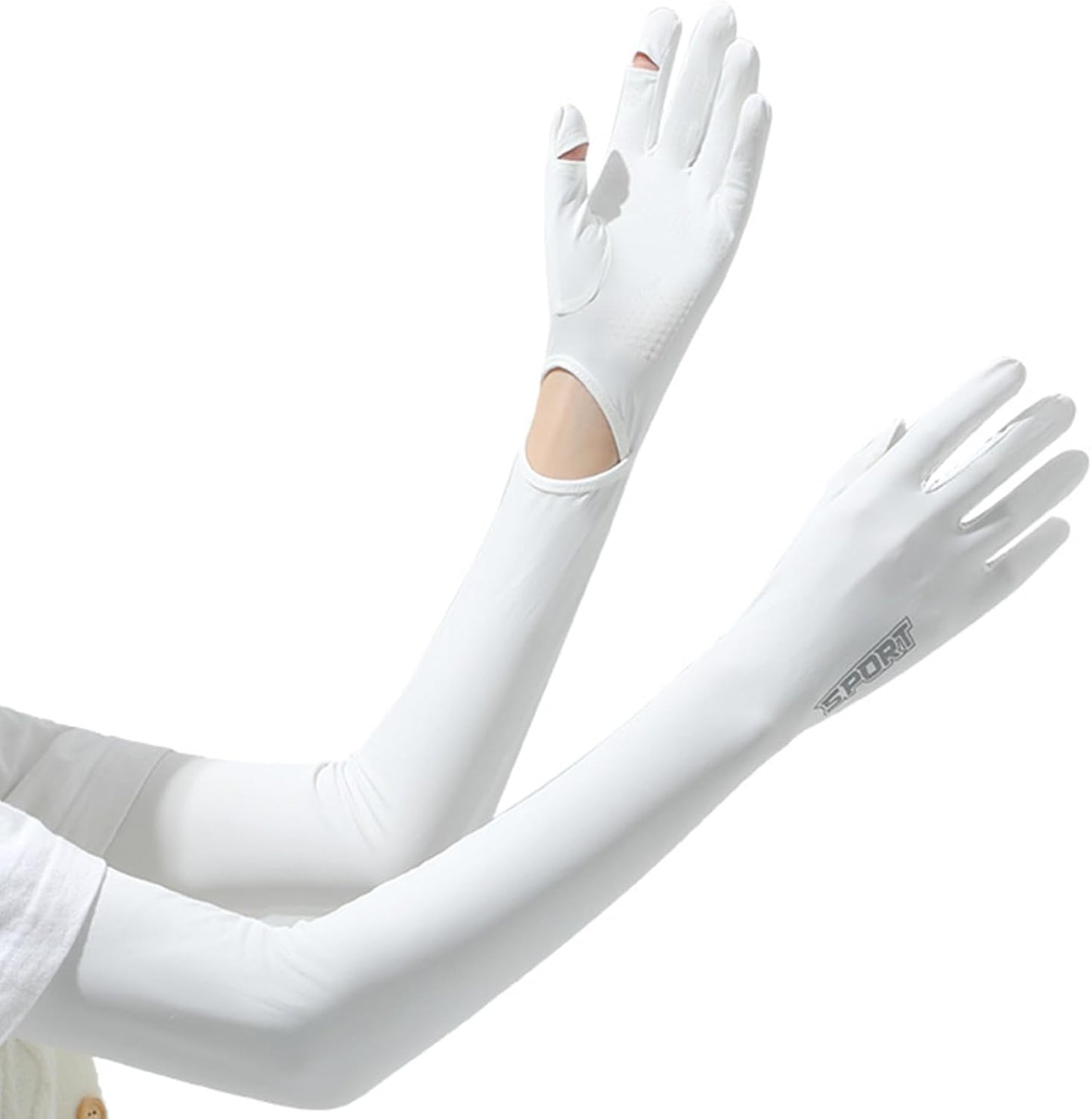 Mangas para Brazos UV, 1 Par Mangas de Protección UV, UPF50+ Protección Larga Brazo para Mujer y Hombres, Guantes Fresco