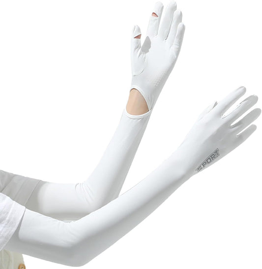Mangas para Brazos UV, 1 Par Mangas de Protección UV, UPF50+ Protección Larga Brazo para Mujer y Hombres, Guantes Fresco